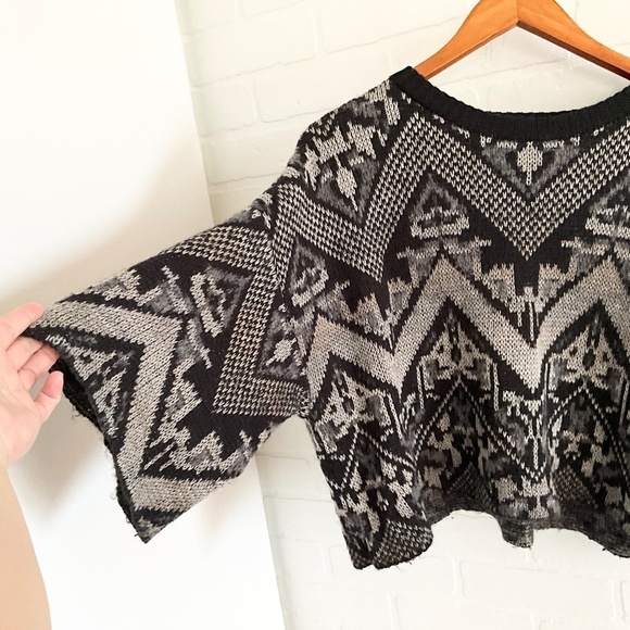 Anthropologie Free People Knit Sweater Superstar SouthWestern Oversized XS - Picture 3 of 11